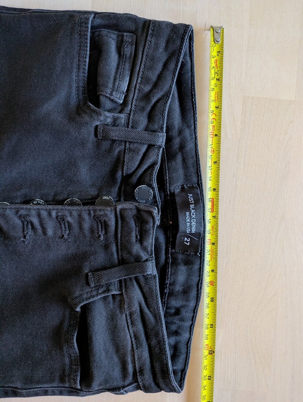 Just Black Denim High Rise Skinny Jean Size 27 - Picture 6 of 12